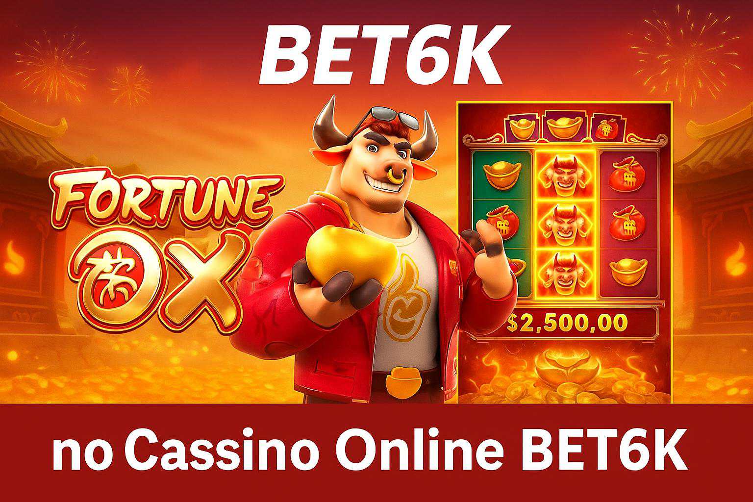 Fortune Ox no BET6K - Aposte Agora e Reivindique Seus Ganhos